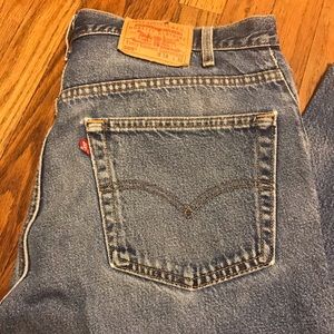 Levis 505 Men's Regular Fit 38x30 Jeans Distressed